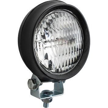 5 Inch Clear Round Incandescent Flood Light - Black Housing