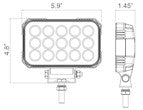 6 Inch Ultra Bright Rectangular LED Clear Flood Light