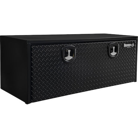 18x18x48 Inch Gloss Black Steel Underbody Truck Box With Aluminum Door