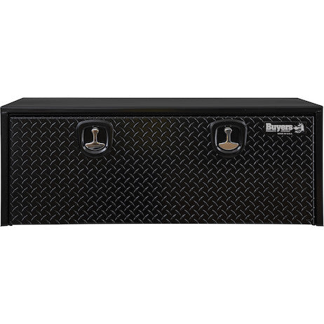 18x18x48 Inch Gloss Black Steel Underbody Truck Box With Aluminum Door