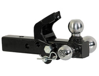 Tri-Ball Hitch Solid Shank With Pintle Hook And Chrome Balls