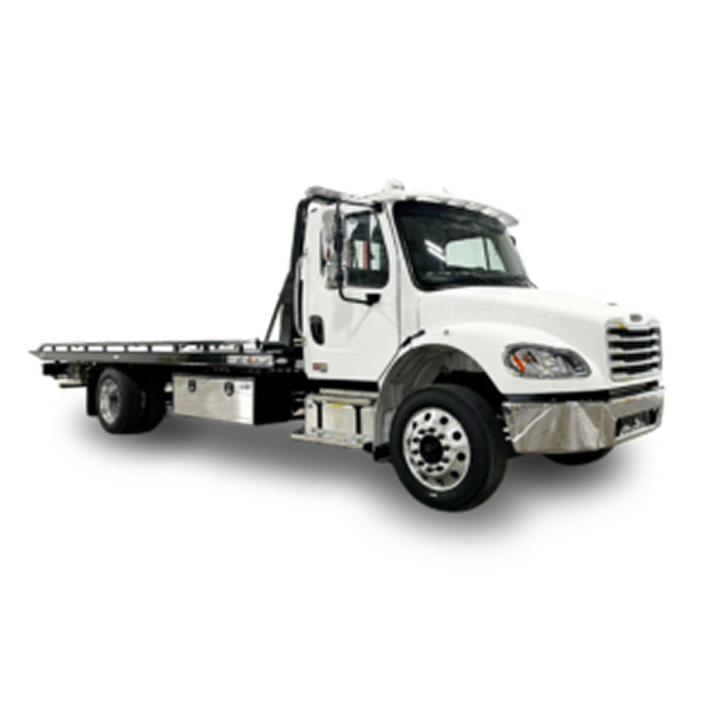 White tow truck on a white background