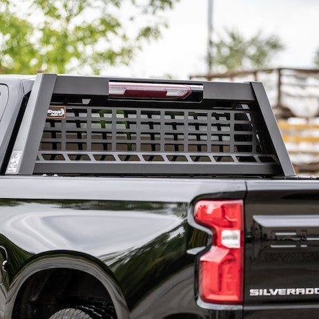 Buyers GuardDogg Matte Black Heavy-Duty Steel Pickup Truck Headache Rack with Mounting Brackets