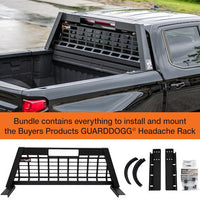Buyers GuardDogg Matte Black Heavy-Duty Steel Pickup Truck Headache Rack with Mounting Brackets