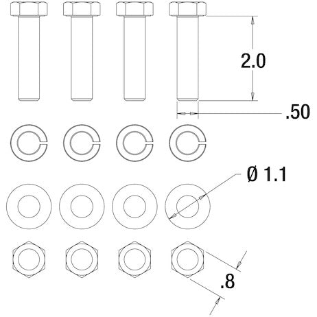 Pintle/Combination Hitch Mounting Kit
