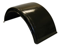 Smooth Black Polyethylene Fender-Fits Minimum 19.5 Inch Dual Rear Wheels