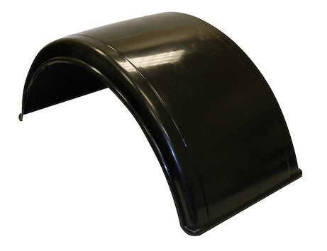 Smooth Black Polyethylene Fender-Fits Minimum 19.5 Inch Dual Rear Wheels