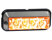 Amber Raised 5 Inch LED Strobe Light