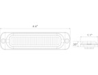 Thin 4.5 Inch Amber Horizontal LED Strobe Light