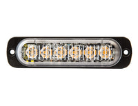 Thin 4.5 Inch Amber/Clear Horizontal LED Strobe Light