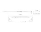 Ultra Thin 5 Inch Amber/Blue LED Strobe Light