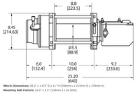 WARN M15-S 12V Electric Recovery Winch 15,000 lb Synthetic Rope