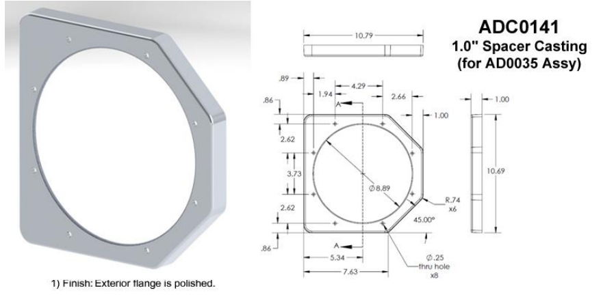 SCBA Door Spacer 1 Inch for AD0035
