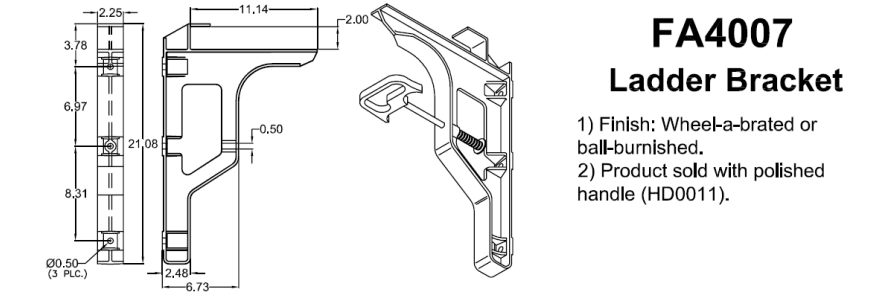 Ladder Bracket 11.14 Inch Width