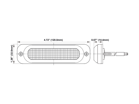 Ultra Thin 5 in Amber LED Strobe