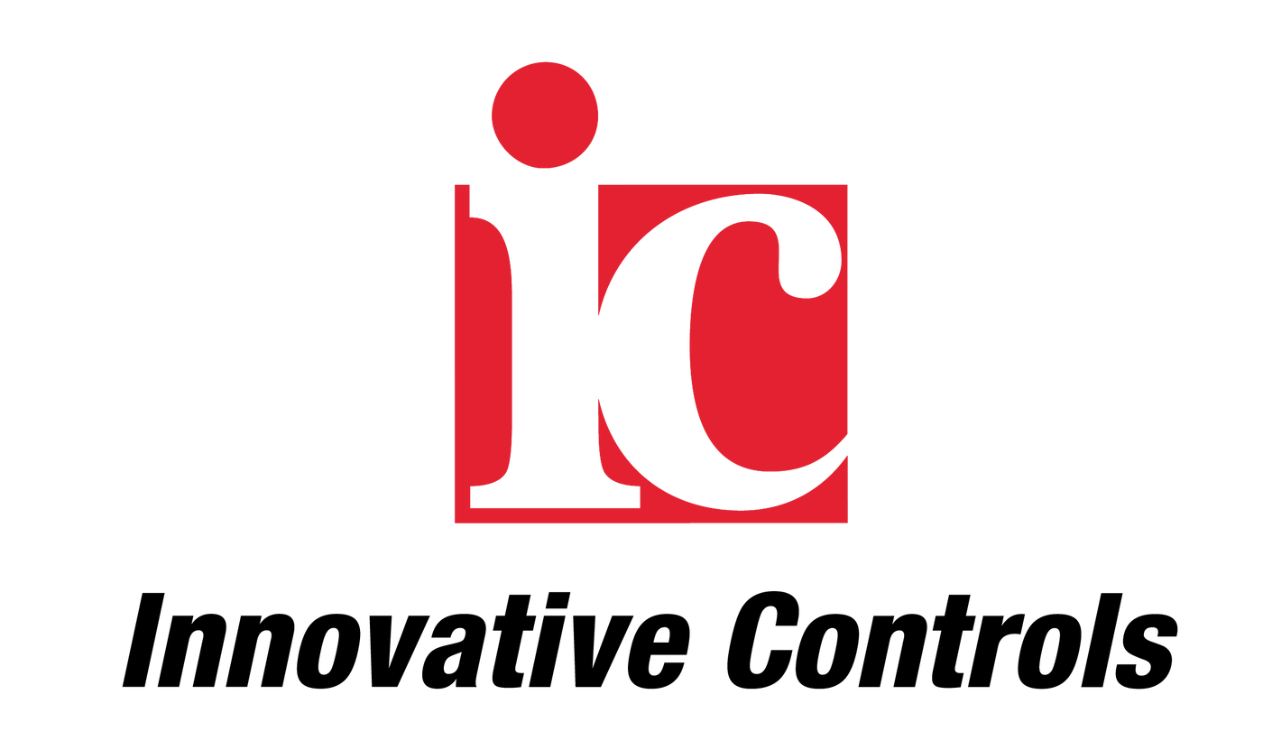 Logo of Innovative Controls with red and white design on a white background