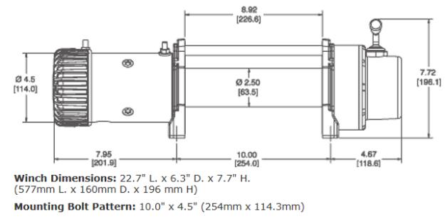 WARN 9.5xp 12V Electric Recovery Winch 9,500 lb