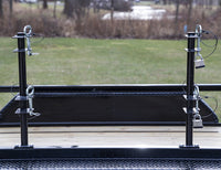 3-Position Channel Style Lockable Trimmer Rack for Open Landscape Trailers