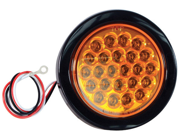 4 Inch Amber Round Recessed Strobe