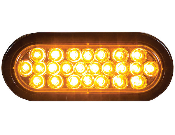 6 Inch Amber Oval Recessed Strobe Light With 24 LED