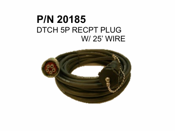Liftmoore 20185 5-Pin Tether Control Cable – 25' Shielded