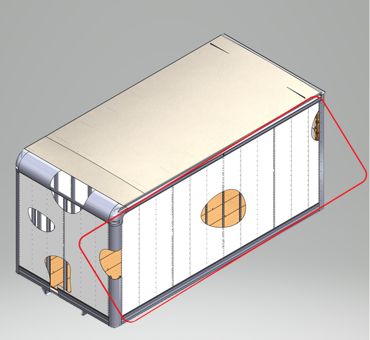 108"x26' Side Panel, FRP
