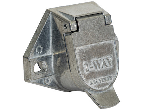 2-Way Die-Cast Zinc Trailer Connector -Truck Side - Horizontal Pin Arrangement