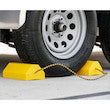 Composite Wheel Chock Set 9.5x6x4 Inch with 32.75 Inch Rope