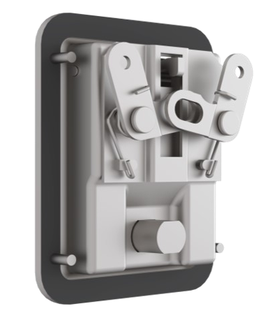 Warner 31320 Stainless Steel 2-Point Locking Paddle Latch for Tailgates & Rear Doors