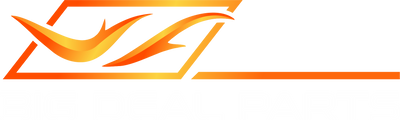 Bug deal parts Logo with orange and yellow design on a white background
