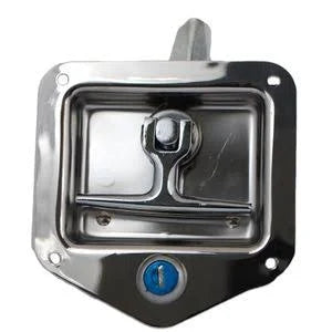 Stainless Steel Flush Mount Single-Point T-Handle Latch Assembly with Mounting Holes