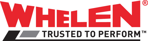 Whelen logo with red text and black and gray accents