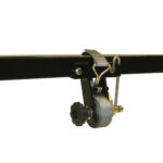 1-1/2 Inch x 7 Foot Steel Ladder Rack Ratchet Tie Down Angle Mount with Double J Hooks