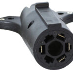 7-Way Flat to 4-Flat Plastic Trailer Connector Adapter