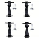 6 Inch Heavy-Duty Rubber Hood Catch - Includes Brackets and Pin-With Bumper