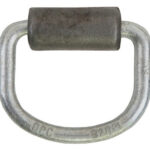 3/8 Inch Heavy Duty Rope Ring With Weld-On Mounting Bracket Zinc Plated