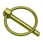 Yellow Zinc Plated Linch Pin - 7/16 Diameter x 1-3/4 Inch Long with Ring