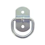 1/4 Inch Forged Light Duty Rope Ring With 2-Hole Mounting Bracket Zinc Plated