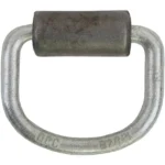 D-RING,3/8in,FORGED,ZN PLT W/WLD-ON, 4PK WLL 2,000#